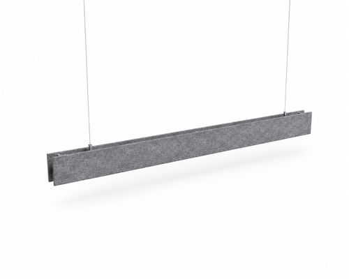 schlanke akustische Pendelleuchte SoundCover LIGHTS BOX mit LED Beleuchtung