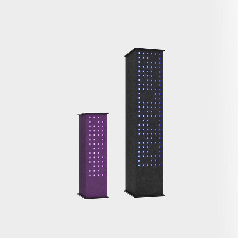 freistehender Schallabsorber Raumakustik SoundCover TOWER Box