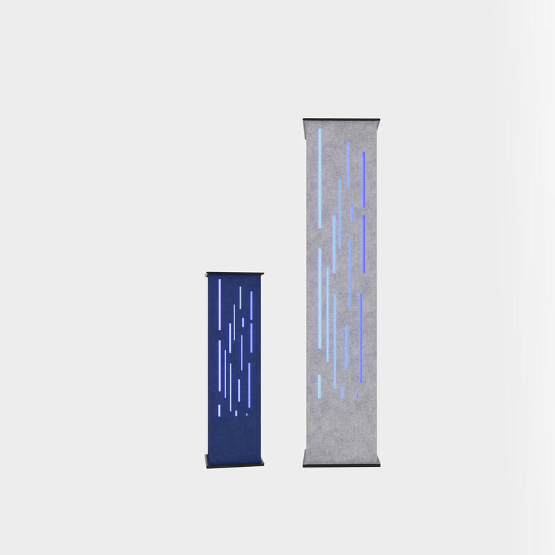 freistehender Schallabsorber Raumakustik SoundCover TOWER Rain