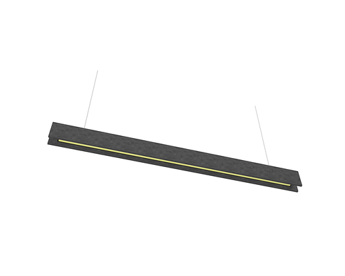 schlanke akustische Pendelleuchte SoundCover LIGHTS BOX mit LED Beleuchtung