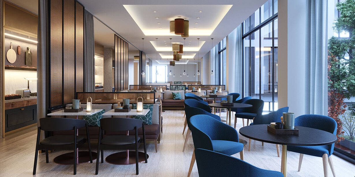 Adina apartment hotel cologne dining render desktop