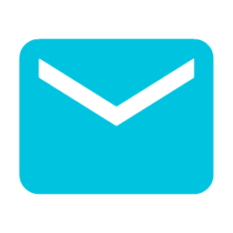 Blaues Symbol eines Briefumschlags
